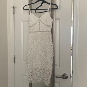Lulus White midi dress